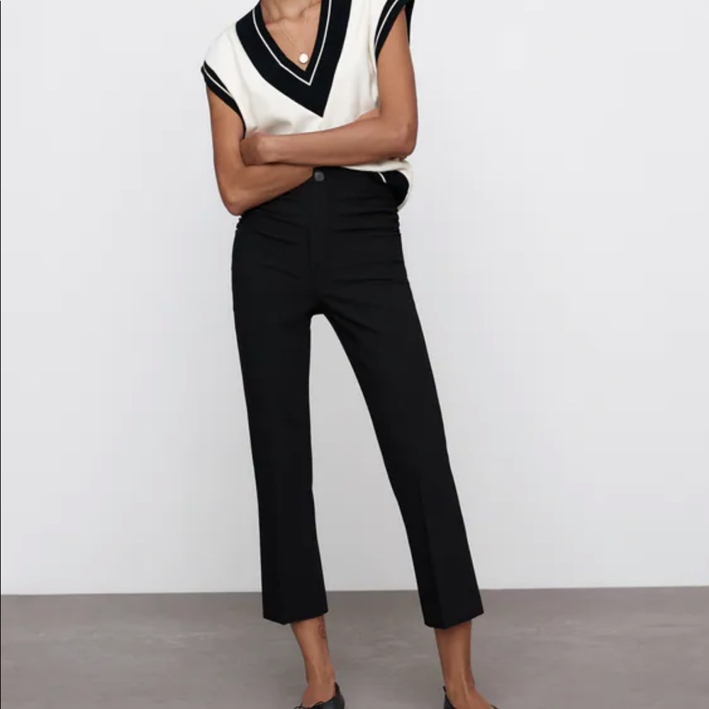 Zara black capri pants NWT SIZE L